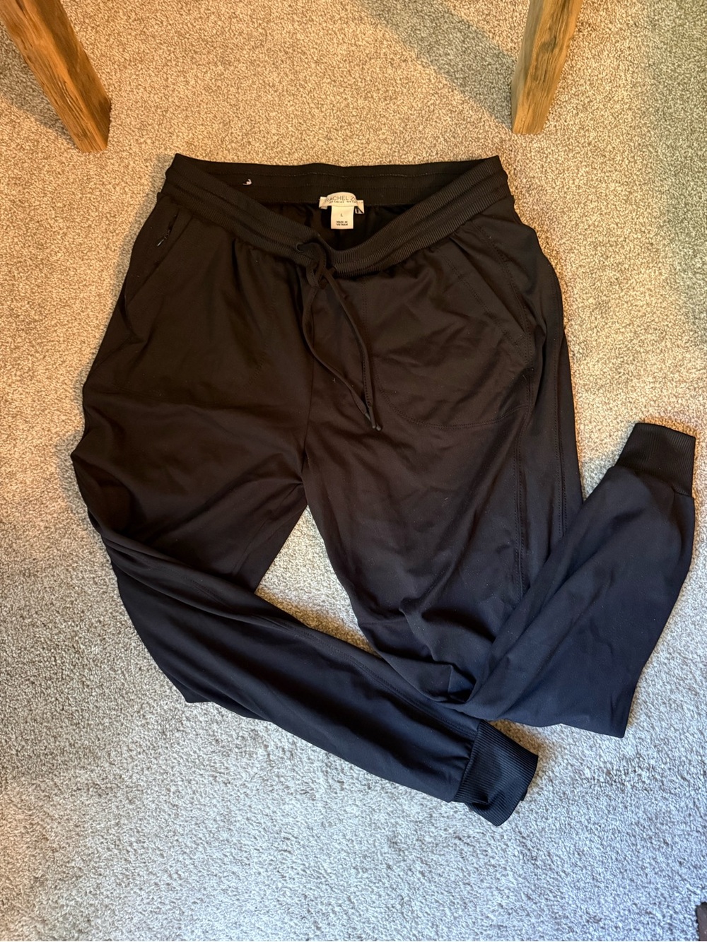 Rachel Zoe Solid Black Athletic Jogger Pants